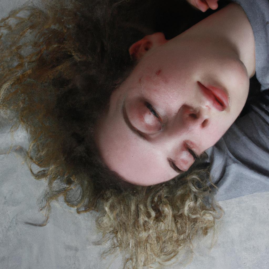 Person lying down, eyes closed